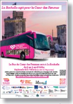 Affiche Bus du Coeur des Femmes à La Rochelle du 3 au 5 avril 2024