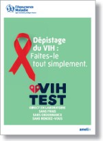 Affiche de la campagne de promotion de l'offre VIH Test de l'Assurance Maladie