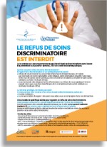 Affiche Le refus de soins discriminatoire est interdit