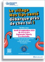 Affiche Le village Mes tips santé débarque près de chez toi !