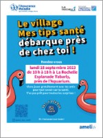 Affiche sur le Village Mes tips santé