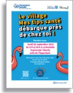 Affiche Le village Mes tips santé débarque près de chez toi !