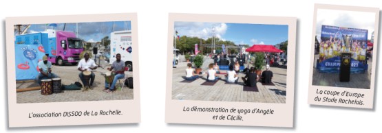 L'association DISSOO, la démonstration de Yoga et la coupe d'Europe du Stade Rochelais