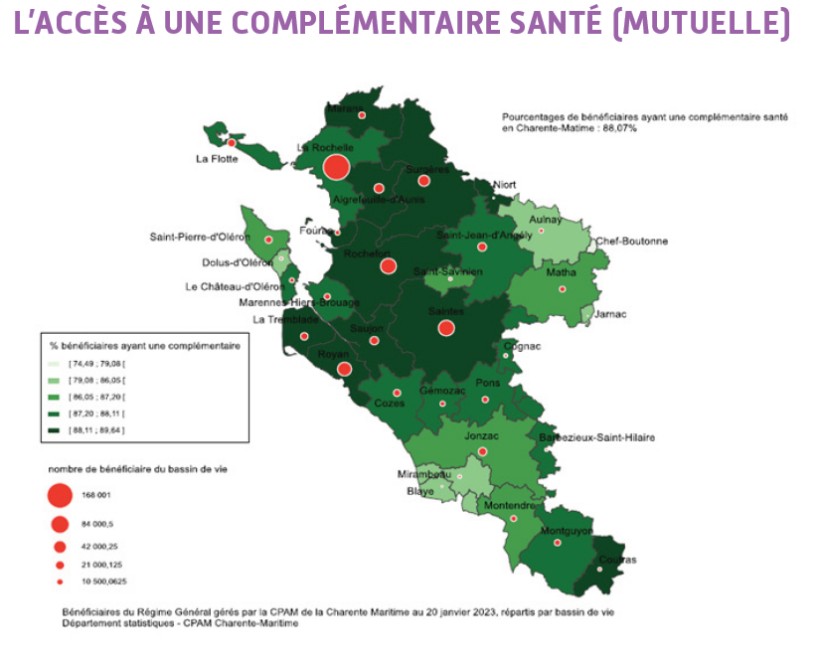 Cartographie 2023 sur l'accès à une complémentaire santé (cliquer sur l'image)