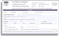 Certificat médical accident du travail maladie professionnelle