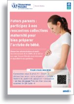 Dépliant Futurs parents : participez à nos rencontres collectives maternité pour bien préparer l'arrivée de bébé