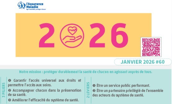 Notre mission : protéger durablement la santé de chacun en agissant auprès de tous. 3 piliers : garantir l'accès universel aux droits et permettre l'accès aux soins, accompagner chacun dans la préservation de la santé, améliorer l'efficacité du système de santé / 2 leviers : être un service public performant, être un partenaire privilégié de l'ensemble des acteurs du système de santé