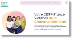 Page d'accueil du site internet du CiDFF Charente-Maritime